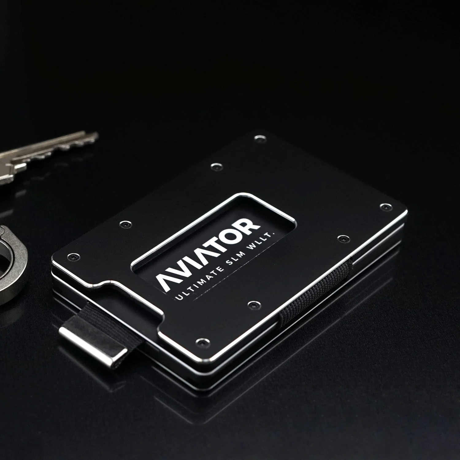 Obsidian Black Aluminum Slim Wallet - Image 7