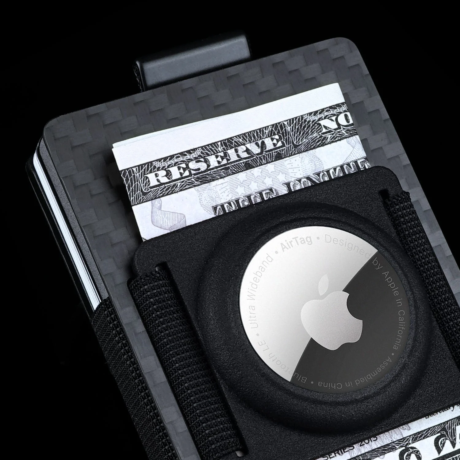 Carbon Fiber | Slide Wallet + 3D printed AirTag Holder - Image 4