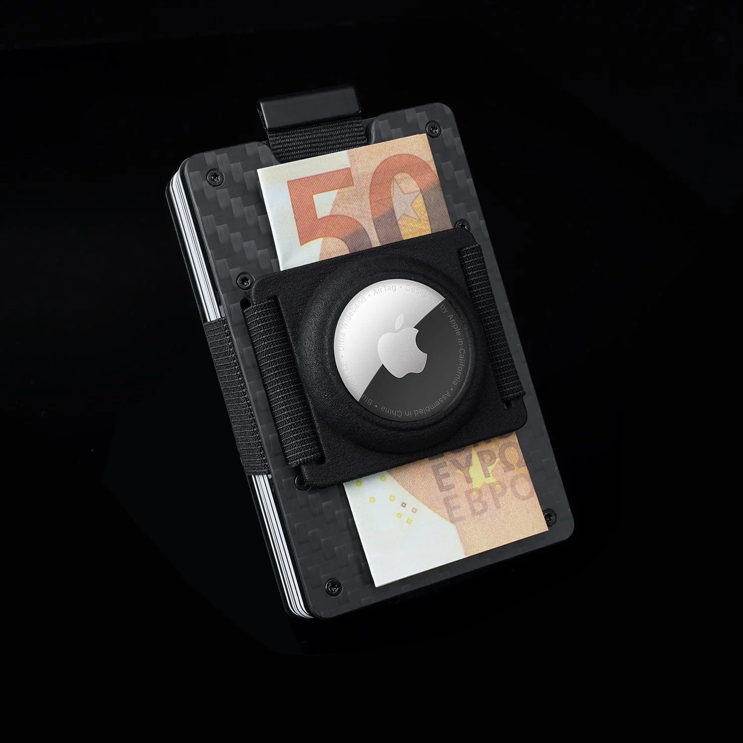 Carbon Fiber | Slide ONE Wallet + 3D printed AirTag Holder - Image 2
