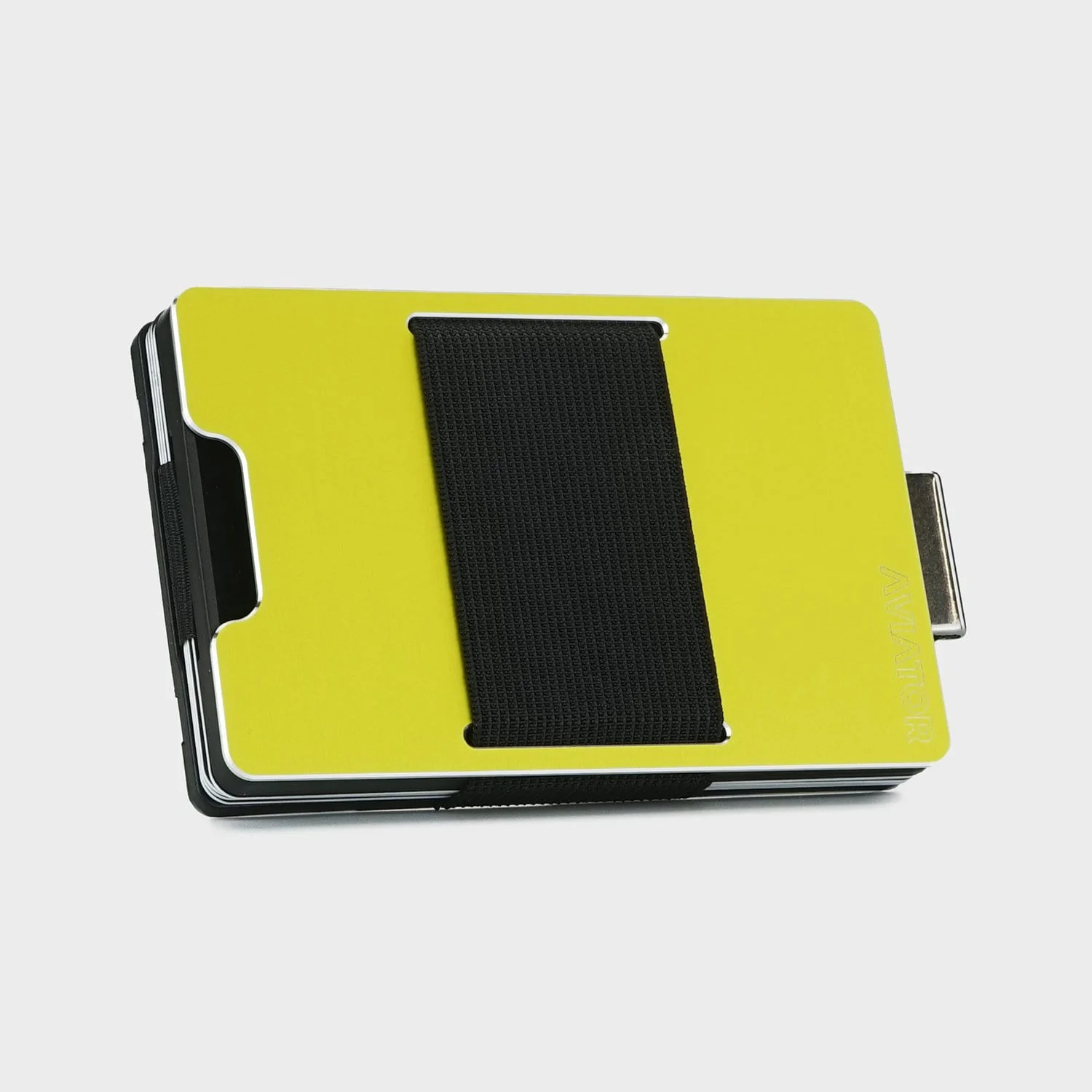 Electric Lime Aluminum Slim Wallet - Image 3