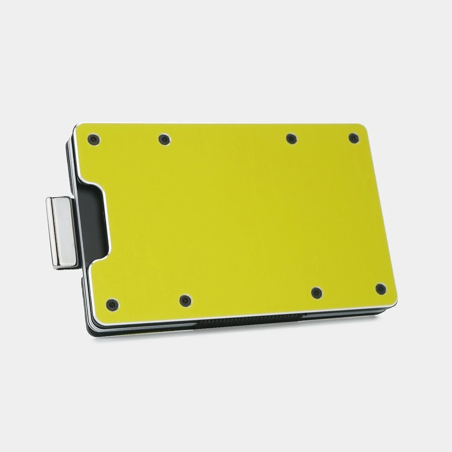 Electric Lime Metal Slim Wallet - Image 3