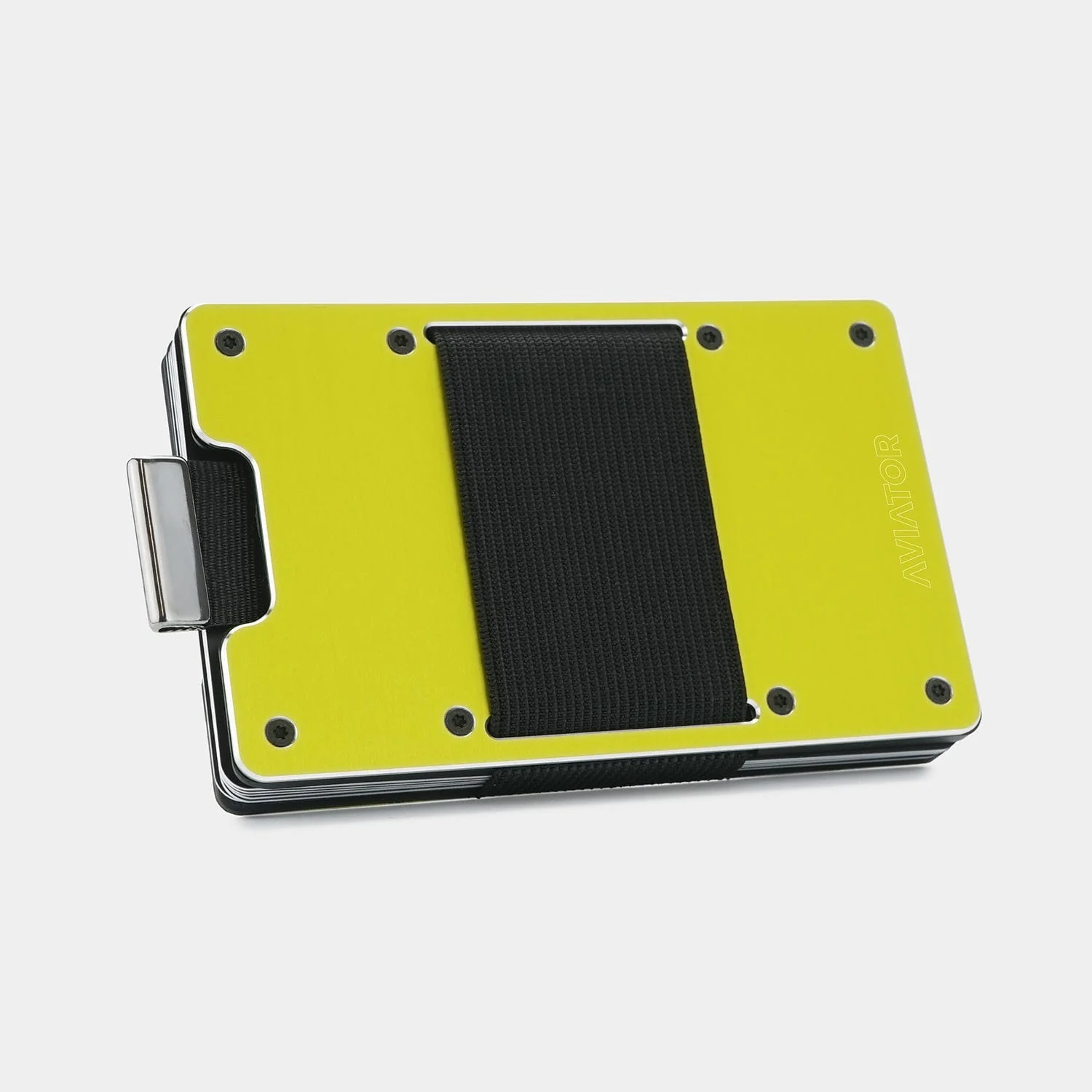 Electric Lime Metal Slim Wallet - Image 5