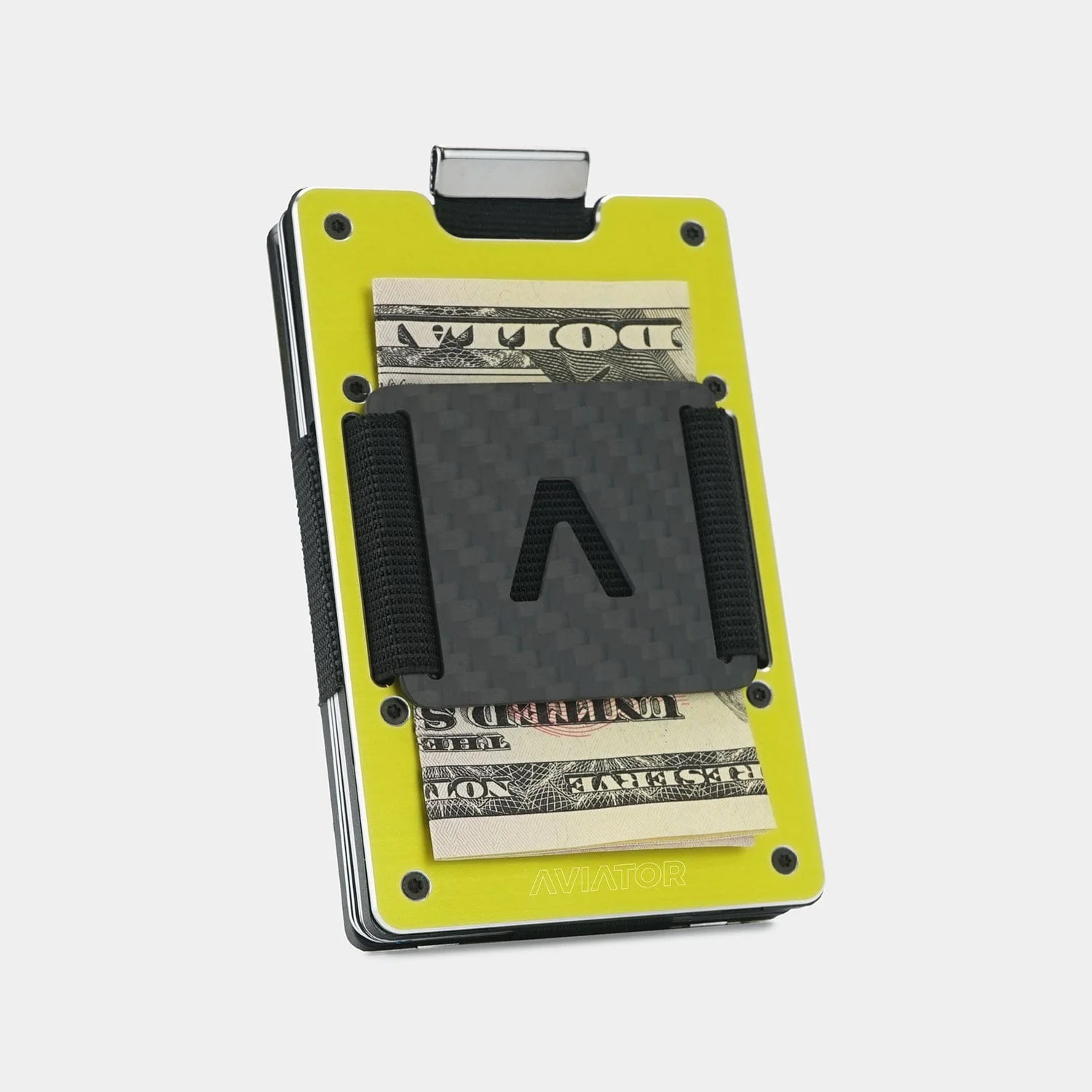 Electric Lime Metal Slim Wallet - Image 6
