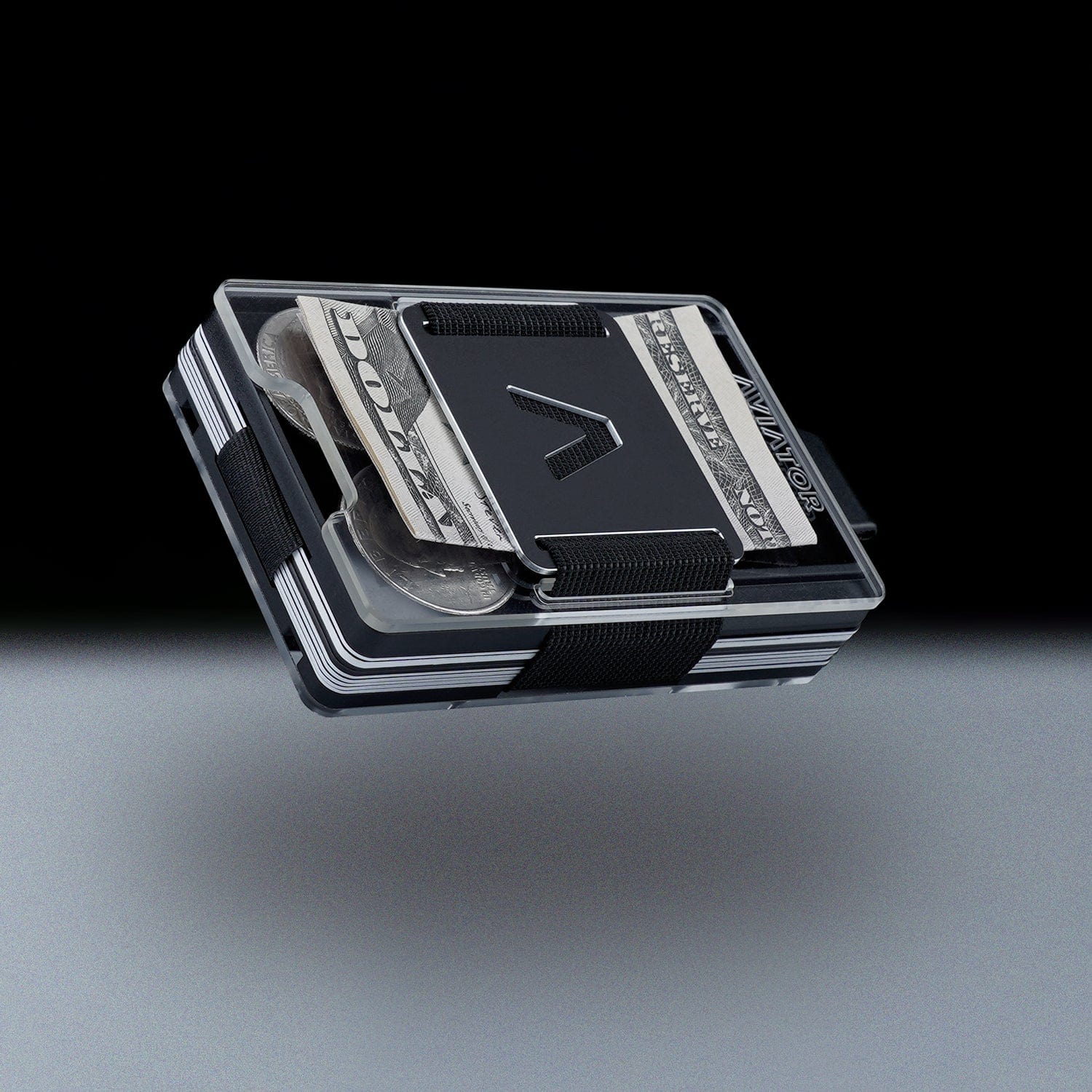 Fusion Black | Acrylic Frame | Transparent Slide Wallet - Image 4