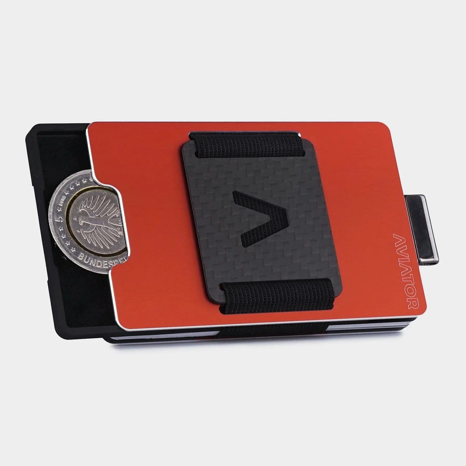 Imola Red Aluminum Slim Wallet - Image 4