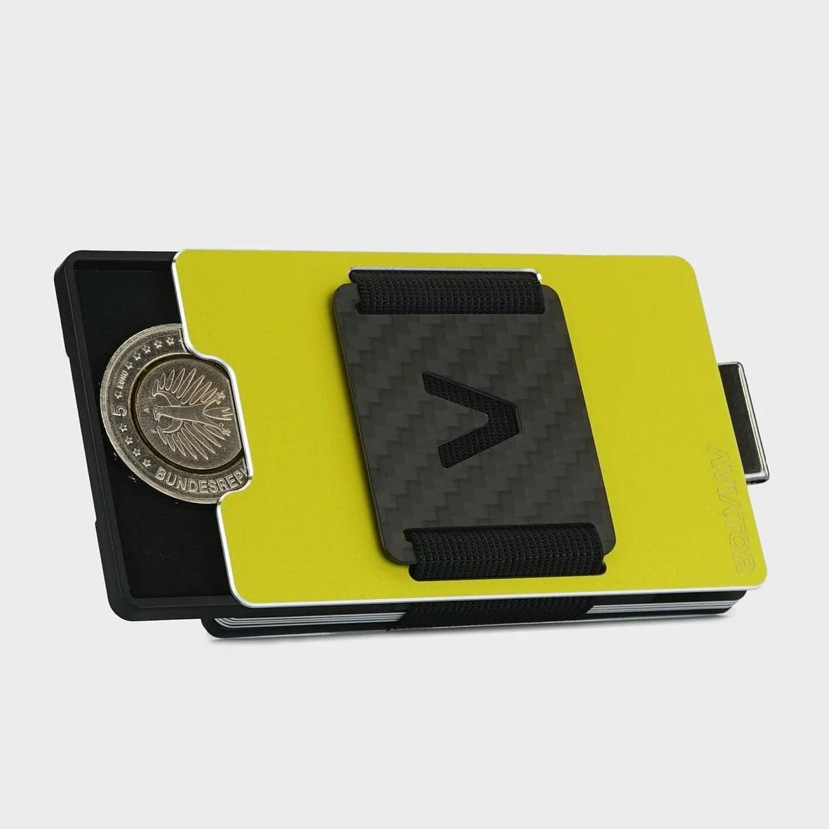 NOT FLAW[LESS] Electric Lime Aluminum Slim Wallet - Image 5