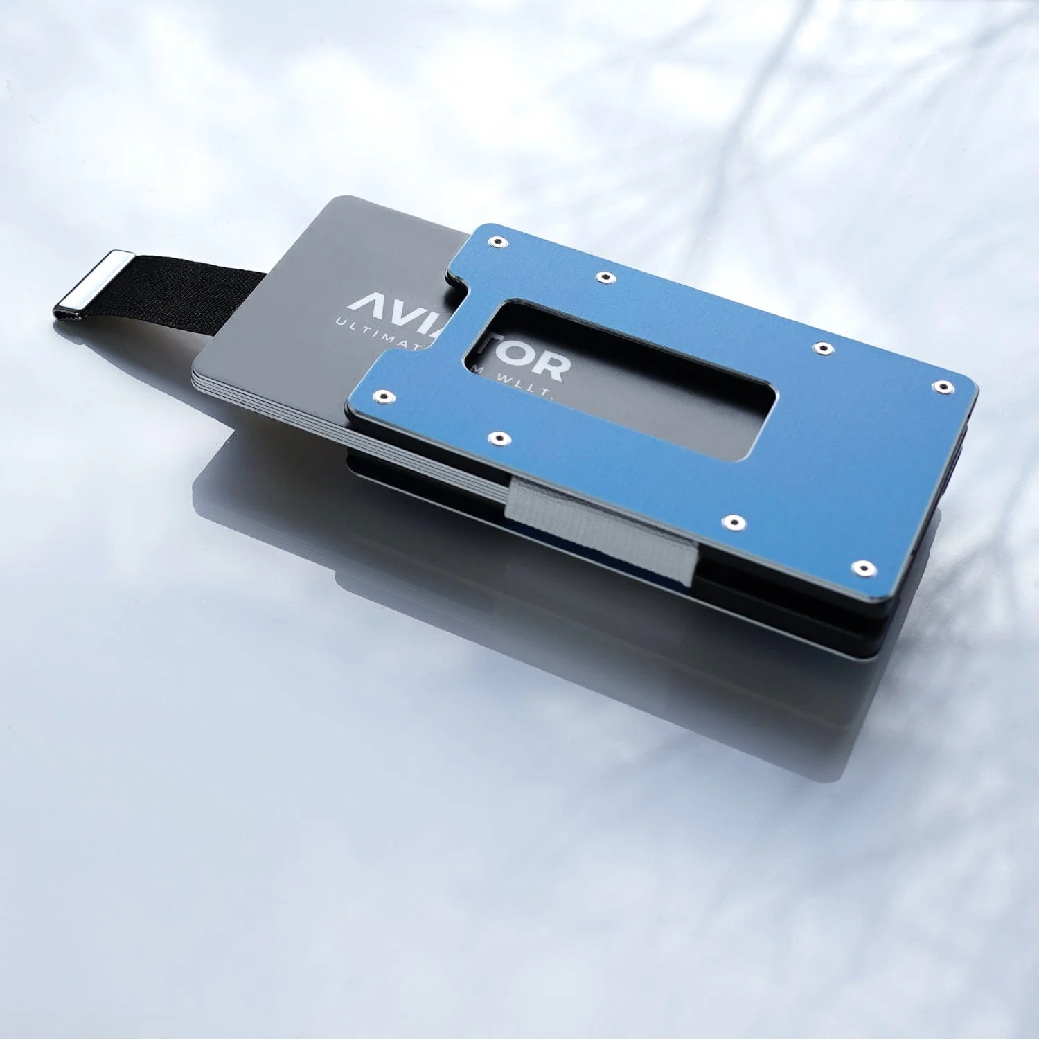 Galactic Blue Aluminum Slim Wallet - Image 10