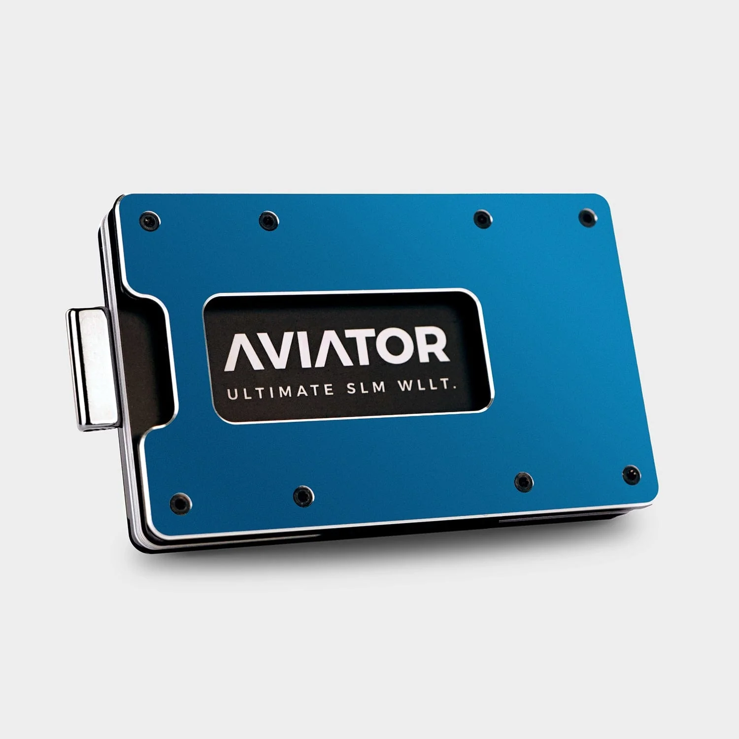 Galactic Blue Aluminum Slim Wallet - Image 5