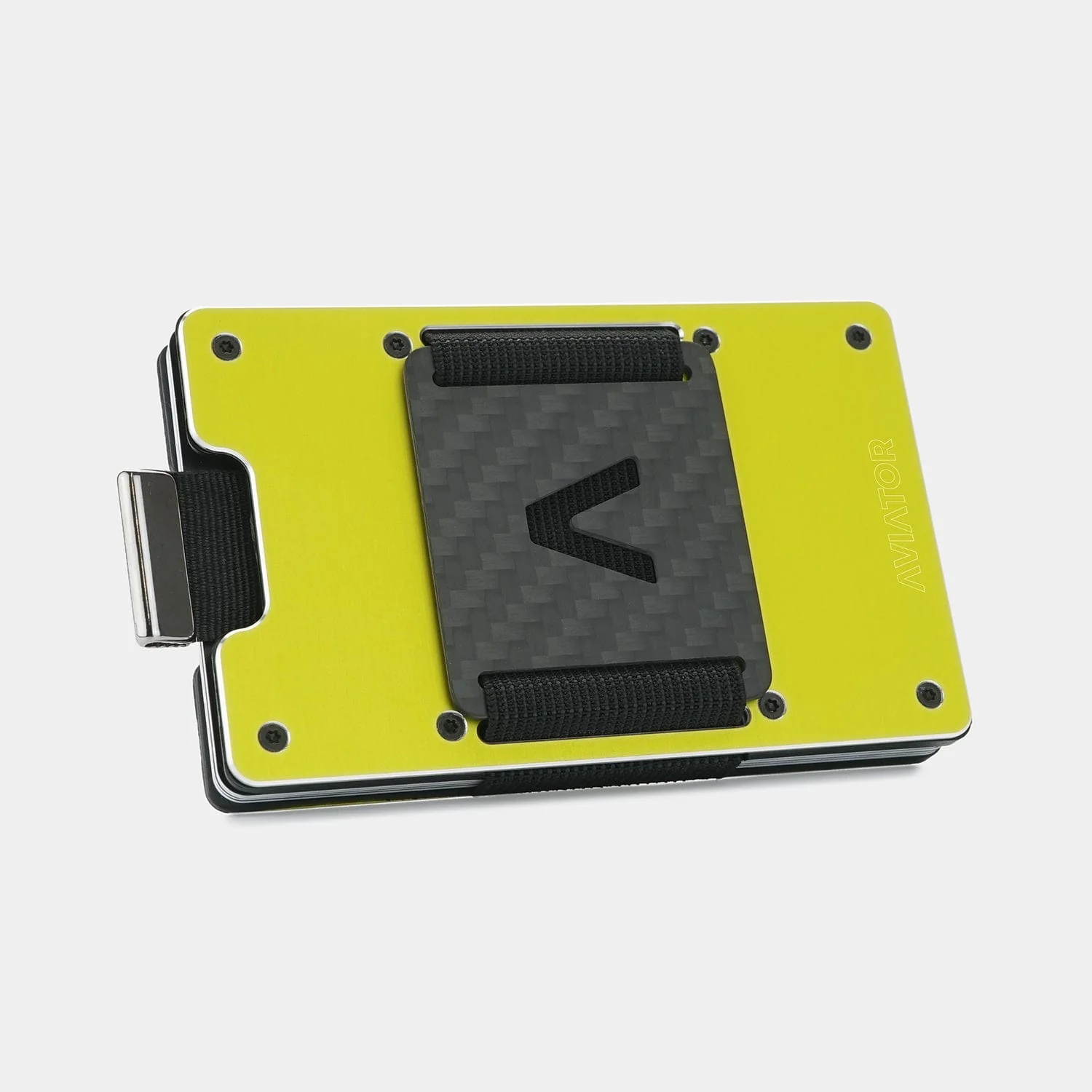 Electric Lime Metal Slim Wallet - Image 4